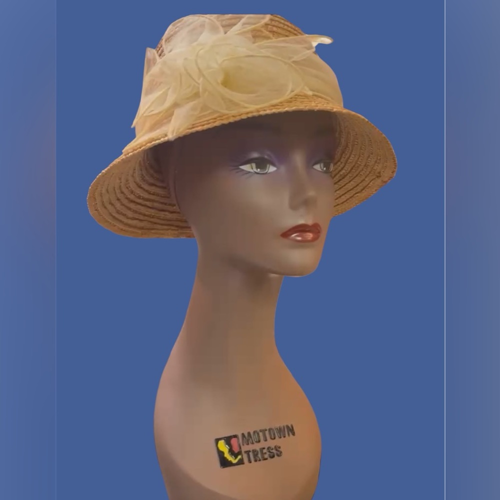 Summer Ladies Fascinator Hat – Lace & Flowers, Wide Brim